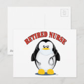 Remüde Nurse Penguin Postkarte (Vorne/Hinten)
