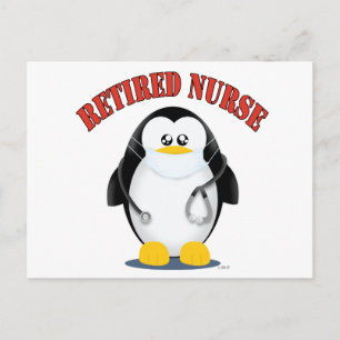 Remüde Nurse Penguin Postkarte