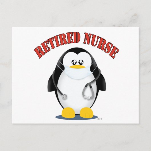 Remüde Nurse Penguin Postkarte (Vorderseite)