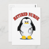 Remüde Nurse Penguin Postkarte (Vorne/Hinten)