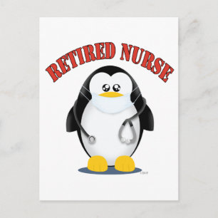 Remüde Nurse Penguin Postkarte