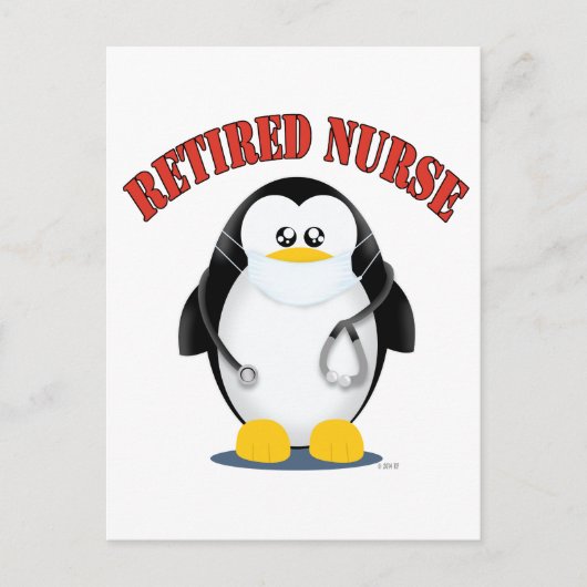 Remüde Nurse Penguin Postkarte (Vorderseite)