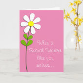 Remüde Nurse Pink Card Karte (Gelbe Blume)