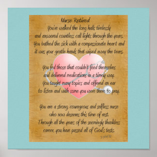 Remüde Nurse Poem Art Poster - by gaille,RN