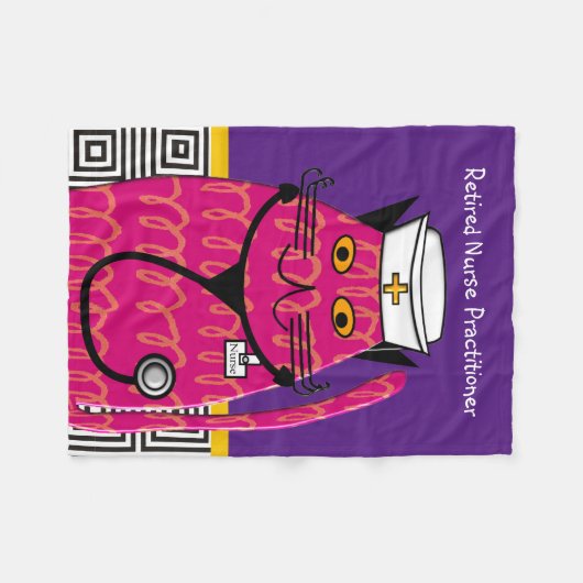 Remüde Nurse Practitioner Cat Fleece Blanket (Vorderseite (Horizontal))