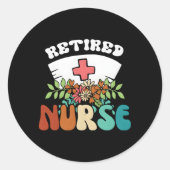 Remüde Nurse Rn Runder Aufkleber (Vorderseite)