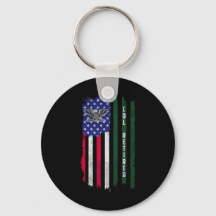 Remüde O6 Oberst Col Rank American Flag Veteranen Schlüsselanhänger