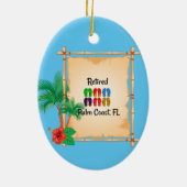Remüde, Palm Coast, FL flip flops Design, Keramik Ornament (Hinten)