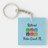 Remüde, Palm Coast, FL flip flops Design, Schlüsselanhänger (Vorderseite)