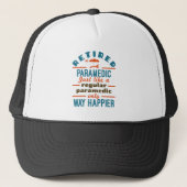 Remüde Paramedic EMT Retirement Funny Happier Truckerkappe (Vorderseite)