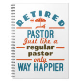 Remüde Pastor Preacher Retirement Funny Happier Notizblock (Vorderseite)
