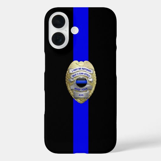 Remüde Police Abzeichen Thin Blue Line Case-Mate i iPhone Hülle (Rückseite)