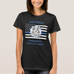 Remüde Polizei dünne blaue Linie über und hinau T-Shirt