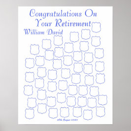 Remüde Polizeibeamte Glückwunsch Poster