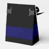 Remüde Polizeibeamte Thin Blue Line Personalisiert Geschenkschachtel (Rückseite)