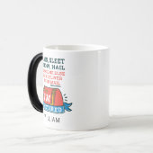 Remüde Postarbeiter Custom Mailman Personalisiert Verwandlungstasse (Vorderseite Links)