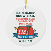 Remüde Postarbeiter Custom Mailman Retirement Keramik Ornament (Vorne)