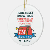 Remüde Postarbeiter Custom Mailman Retirement Keramik Ornament (Links)