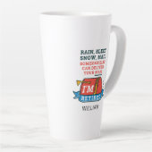 Remüde Postarbeiter Custom Mailman Retirement Milchtasse (Rechte Ecke)