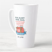 Remüde Postarbeiter Custom Mailman Retirement Milchtasse (Linke Ecke)