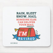 Remüde Postarbeiter Custom Mailman Retirement Mousepad (Vorne)