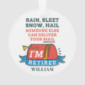 Remüde Postarbeiter Custom Mailman Retirement Ornament (Rückseite)
