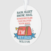 Remüde Postarbeiter Custom Mailman Retirement Ornament (Vorderseite)