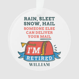 Remüde Postarbeiter Custom Mailman Retirement Ornament