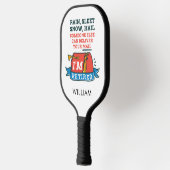 Remüde Postarbeiter Custom Mailman Retirement Pickleball Schläger (Links)
