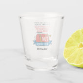 Remüde Postarbeiter Custom Mailman Retirement Schnapsglas (Rückseite)