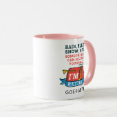 Remüde Postarbeiter Custom Mailman Retirement Tasse (VorderseiteRechts)
