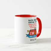 Remüde Postarbeiter Custom Mailman Retirement Tasse (VorderseiteRechts)