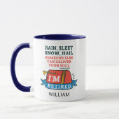 Remüde Postarbeiter Custom Mailman Retirement Tasse (Links)
