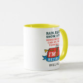 Remüde Postarbeiter Custom Mailman Retirement Tasse (VorderseiteRechts)