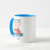 Remüde Postarbeiter Custom Mailman Retirement Tasse (Vorderseite Links)