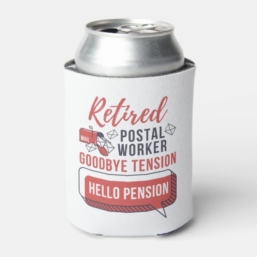 Remüde Postarbeiter Funny Mailman Retirement Dosenkühler (Kanne Vorderseite)