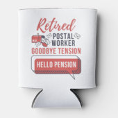 Remüde Postarbeiter Funny Mailman Retirement Dosenkühler (Vorderseite)