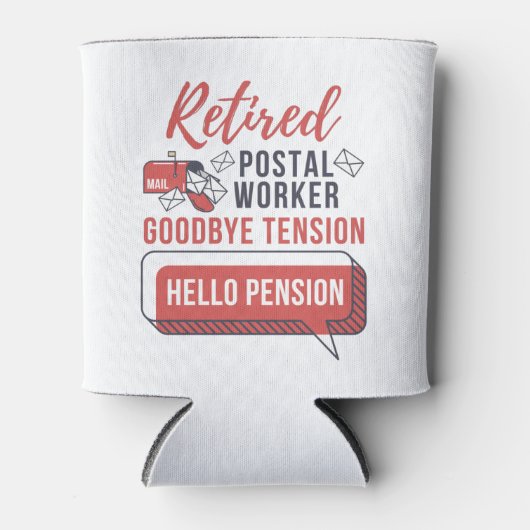 Remüde Postarbeiter Funny Mailman Retirement Dosenkühler (Vorderseite)