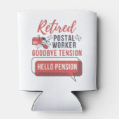 Remüde Postarbeiter Funny Mailman Retirement Dosenkühler (Rückseite)
