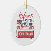 Remüde Postarbeiter Funny Mailman Retirement Keramik Ornament (Rechts)