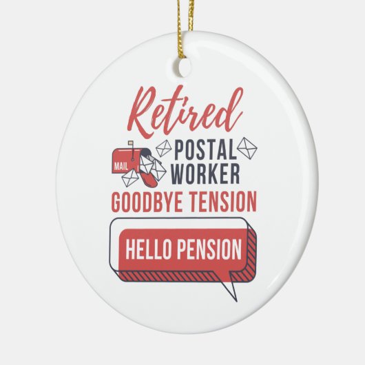 Remüde Postarbeiter Funny Mailman Retirement Keramik Ornament (Links)