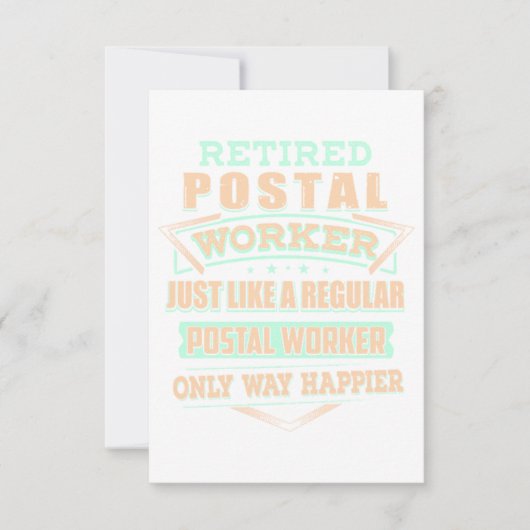 Remüde Postarbeiter Karte (Vorderseite)