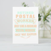 Remüde Postarbeiter Karte (Stehend Vorderseite)