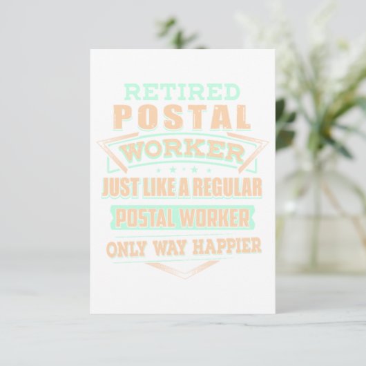 Remüde Postarbeiter Karte (Stehend Vorderseite)