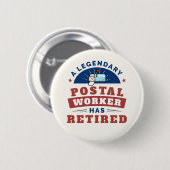Remüde Postarbeiter Mailman Pensionierung Keepake Button (Vorne & Hinten)