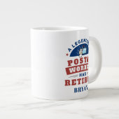 Remüde Postarbeiter Mailman Pensionierung Keepake Jumbo-Tasse (Vorderseite Rechts)