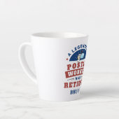 Remüde Postarbeiter Mailman Pensionierung Keepake Milchtasse (Linke Ecke)