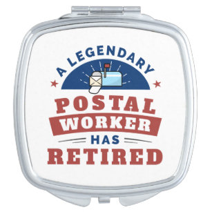 Remüde Postarbeiter Mailman Pensionierung Keepake Taschenspiegel