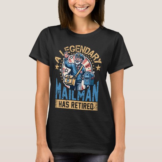 Remüde Postarbeiter Mailman Postman Post Office T-Shirt (Vorderseite)