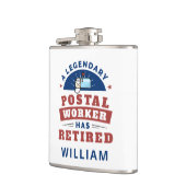 Remüde Postarbeiter Mailman Retirement Funny Flachmann (Links)